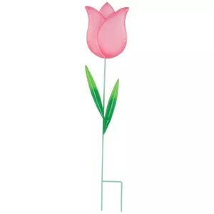 (3) Tulip Metal Garden Stake